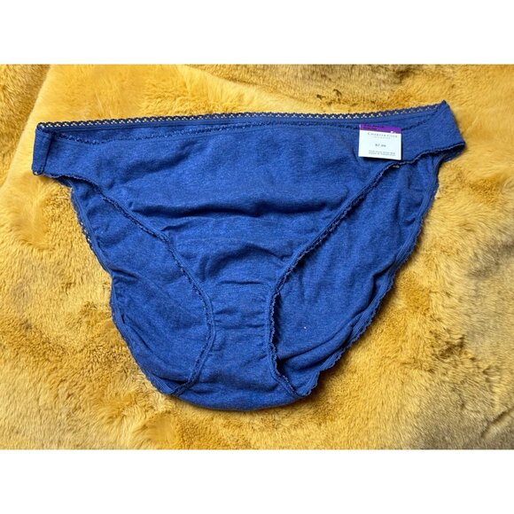 Charter Club Womens Everyday Cotton Bikini Underwear, Galaxy Blue, Size XXL, NWT - Picture 2 of 4